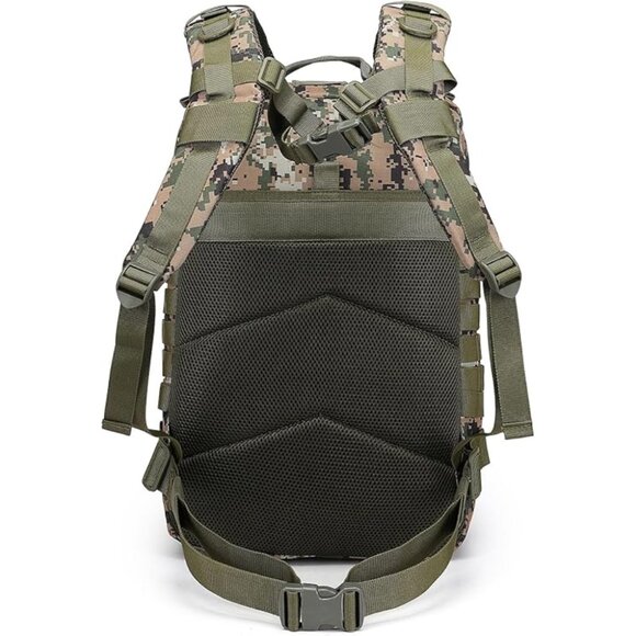 45L Tactical Backpack CamoJungle Waterproof Multi Compartment for Hiking Camping - Picture 5 of 7